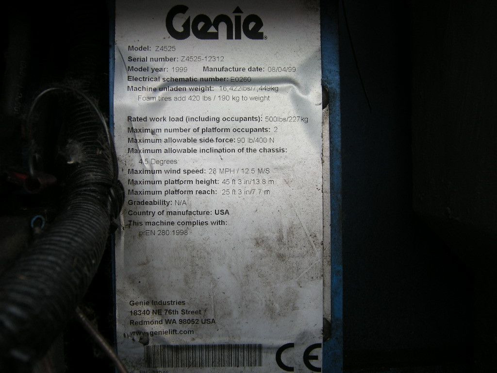 Caminhão com plataforma aérea Genie Arbeitsbühne Genie Z 45/25 BI Energie, 15,8 m: foto 14