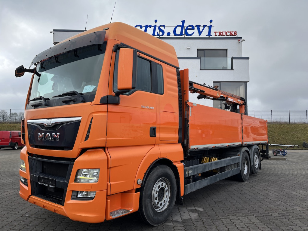 MAN TGX 26.480 6x2 Atlas 145.2 Baustoff - Camião de caixa aberta/ Plataforma, Camião grua: foto 1 MAN TGX 26.480 6x2 Atlas 145.2 Baustoff - Camião de caixa aberta/ Plataforma, Camião grua: foto 1
