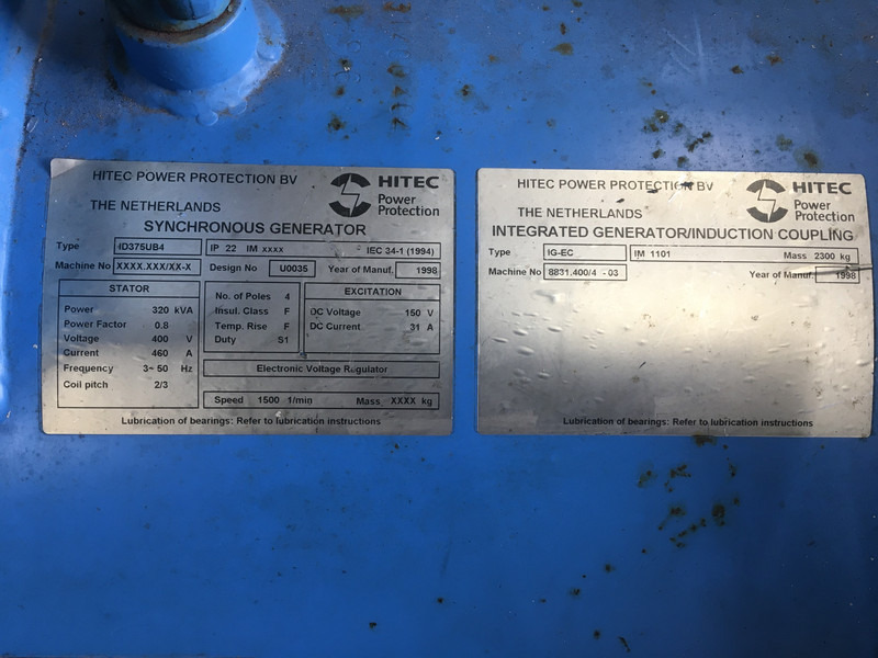 Gerador elétrico Detroit Diesel 8V92TA 8083-7405 GENERATOR 320KVA USED: foto 8