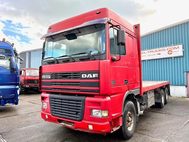 DAF 95-430XF SPACECAB 6x4 FULL STEEL WITH OPEN BODY (EURO 3 / 9.000 KG. FRONT AXLE / FULL STEEL SUSPENSION / REDUCTION AXLES / ZF16 - Camião de caixa aberta/ Plataforma: foto 1 DAF 95-430XF SPACECAB 6x4 FULL STEEL WITH OPEN BODY (EURO 3 / 9.000 KG. FRONT AXLE / FULL STEEL SUSPENSION / REDUCTION AXLES / ZF16 - Camião de caixa aberta/ Plataforma: foto 1