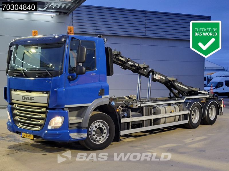 DAF CF 460 6X2 NL-Truck APK ACC Liftachse 28T Trans-Com chainlift Euro 6 - Camião com sistema de cabo: foto 1 DAF CF 460 6X2 NL-Truck APK ACC Liftachse 28T Trans-Com chainlift Euro 6 - Camião com sistema de cabo: foto 1