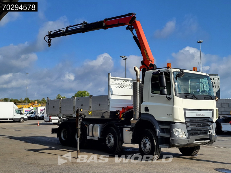 Camião basculante, Camião grua DAF CF 460 8X4 Palfinger PK18002 EH Crane tipper Retarder Big-Axle Steelsuspension Manual: foto 7