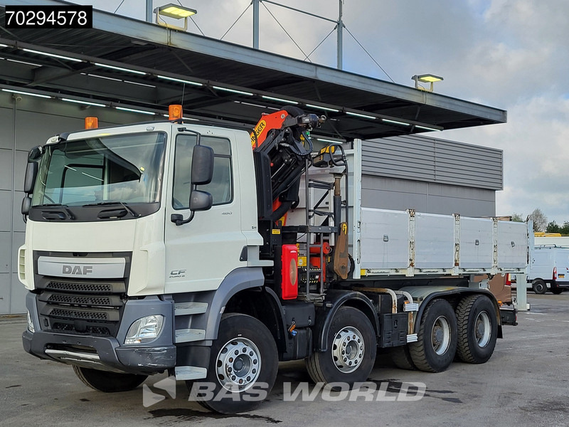 Camião basculante, Camião grua DAF CF 460 8X4 Palfinger PK18002 EH Crane tipper Retarder Big-Axle Steelsuspension Manual: foto 14