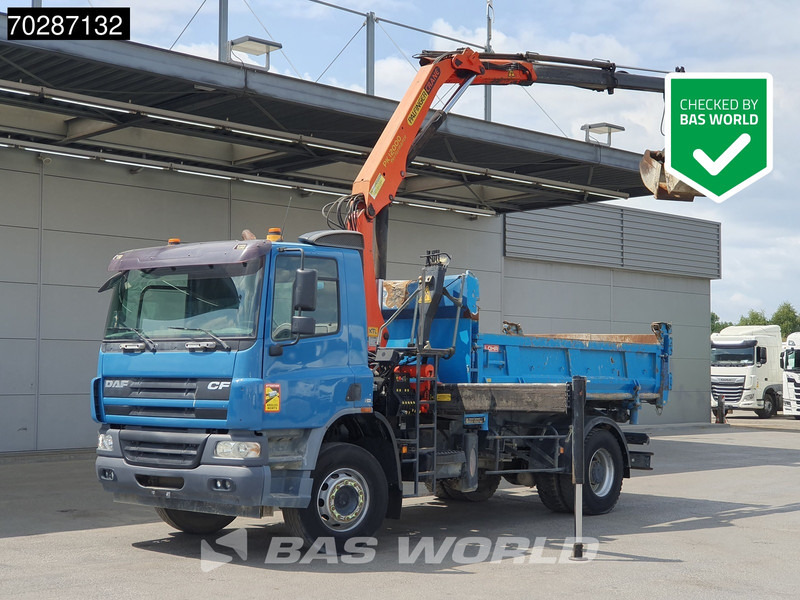 DAF CF75.310 4X2 Palfinger PK12000 Kran Crane 7m3 tipper Big-Axle Steelsuspension Euro 3 - Camião basculante, Camião grua: foto 1 DAF CF75.310 4X2 Palfinger PK12000 Kran Crane 7m3 tipper Big-Axle Steelsuspension Euro 3 - Camião basculante, Camião grua: foto 1