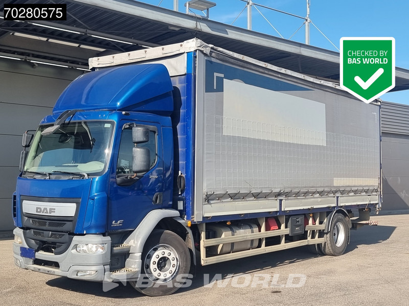 DAF LF 250 4X2 19tonner Automatic Anti Vandalismus Plane Ladebordwand Euro 6 - Camião de lona: foto 1 DAF LF 250 4X2 19tonner Automatic Anti Vandalismus Plane Ladebordwand Euro 6 - Camião de lona: foto 1