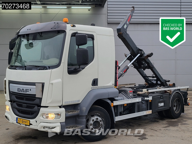 DAF LF 280 4X2 NL-Truck Hiab 7tons Hooklift Automatic ACC Euro 6 - Camião polibenne: foto 1 DAF LF 280 4X2 NL-Truck Hiab 7tons Hooklift Automatic ACC Euro 6 - Camião polibenne: foto 1