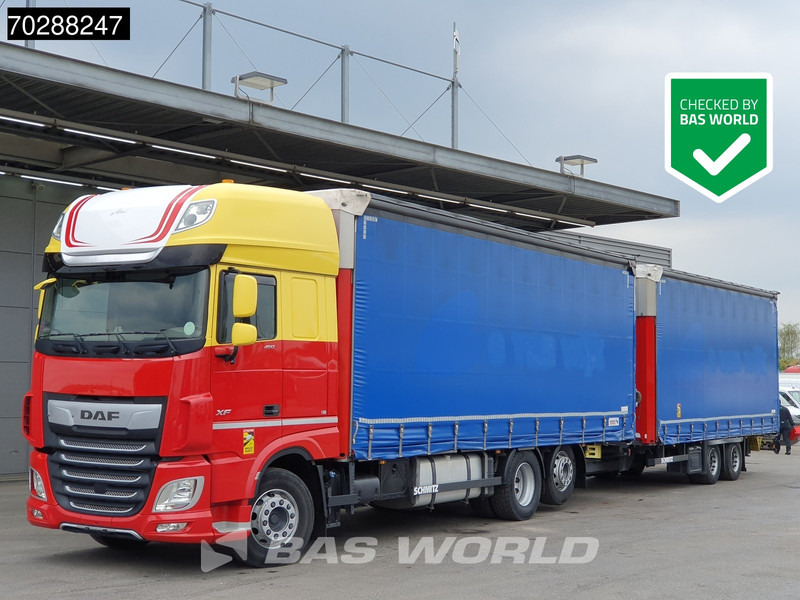 DAF XF 450 6X2 Combi Lift Axle ACC Euro 6 - Camião de lona: foto 1 DAF XF 450 6X2 Combi Lift Axle ACC Euro 6 - Camião de lona: foto 1