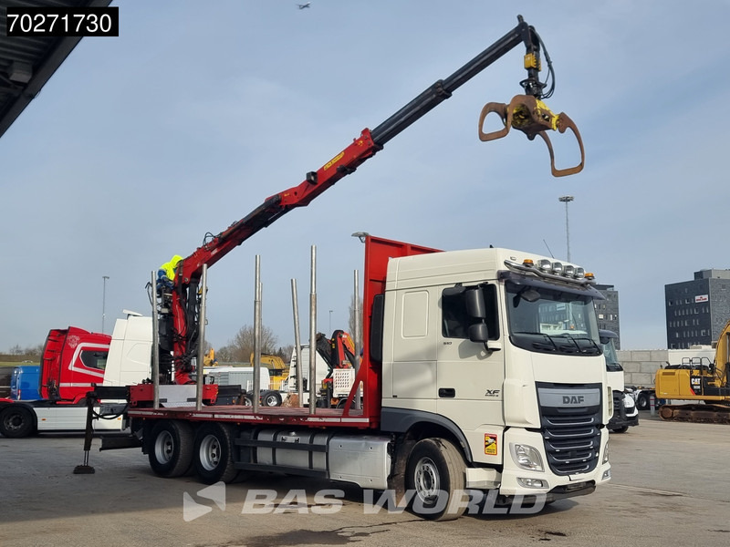 DAF XF 510 6X4 Jonsered Z-Crane SC ACC Retarder Euro 6 - Camião de transporte de madeira, Camião grua: foto 3 DAF XF 510 6X4 Jonsered Z-Crane SC ACC Retarder Euro 6 - Camião de transporte de madeira, Camião grua: foto 3