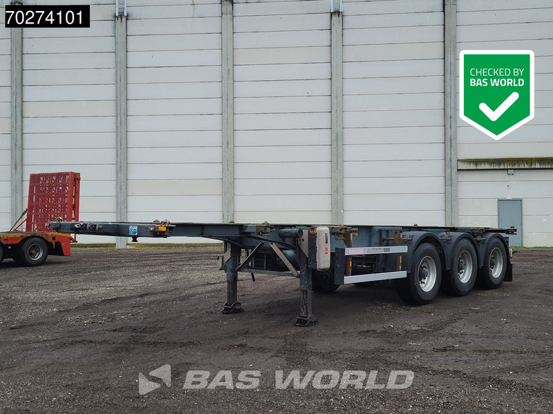 Groenewegen 30CC-14-27 ADR 20ft 30ft Liftachse - Semi-reboque transportador de contêineres/ Caixa móvel: foto 1 Groenewegen 30CC-14-27 ADR 20ft 30ft Liftachse - Semi-reboque transportador de contêineres/ Caixa móvel: foto 1