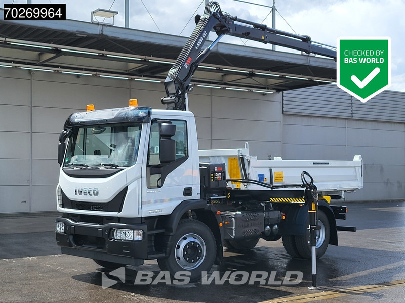 Iveco Eurocargo 160E280 4X2 NEW! Hiab XHIDUO092E-3 Kran Crane 6m3 3-way Tipper ACC - Camião basculante, Camião grua: foto 1 Iveco Eurocargo 160E280 4X2 NEW! Hiab XHIDUO092E-3 Kran Crane 6m3 3-way Tipper ACC - Camião basculante, Camião grua: foto 1