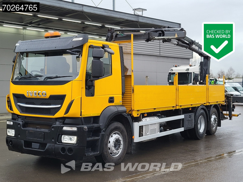 Iveco Stralis 310 6X2 RHD! Lift+Lenkachse Atlas 135.2VE-A11 Kran Crane Euro 6 - Camião de caixa aberta/ Plataforma, Camião grua: foto 1 Iveco Stralis 310 6X2 RHD! Lift+Lenkachse Atlas 135.2VE-A11 Kran Crane Euro 6 - Camião de caixa aberta/ Plataforma, Camião grua: foto 1