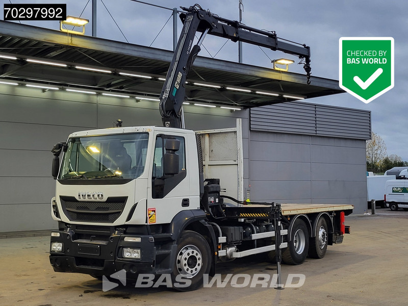 Iveco Stralis 310 Stralis 6X2 HIAB 144 BS-2 Crane Kran Lift+Steering-Axle Manual Euro 5 - Camião de caixa aberta/ Plataforma, Camião grua: foto 1 Iveco Stralis 310 Stralis 6X2 HIAB 144 BS-2 Crane Kran Lift+Steering-Axle Manual Euro 5 - Camião de caixa aberta/ Plataforma, Camião grua: foto 1