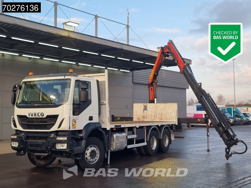 Iveco Trakker 360 6X4 Palfinger PK 18502 SH D Kran Crane Big axle Euro 6 - Camião de caixa aberta/ Plataforma, Camião grua: foto 1 Iveco Trakker 360 6X4 Palfinger PK 18502 SH D Kran Crane Big axle Euro 6 - Camião de caixa aberta/ Plataforma, Camião grua: foto 1