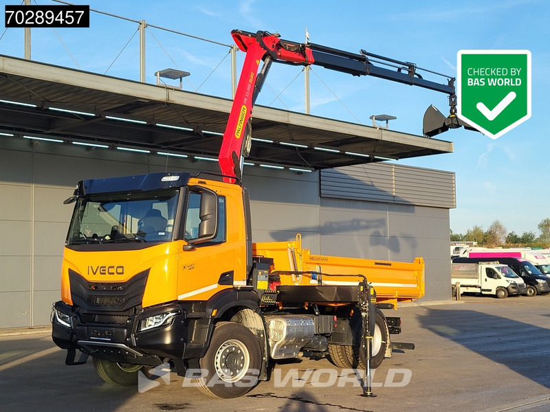 Iveco X-Way 400 4X2 New! Palfinger PK12.501 Crane Meiller 3-Side Tipper Navi ACC Euro 6 - Camião basculante, Camião grua: foto 1 Iveco X-Way 400 4X2 New! Palfinger PK12.501 Crane Meiller 3-Side Tipper Navi ACC Euro 6 - Camião basculante, Camião grua: foto 1