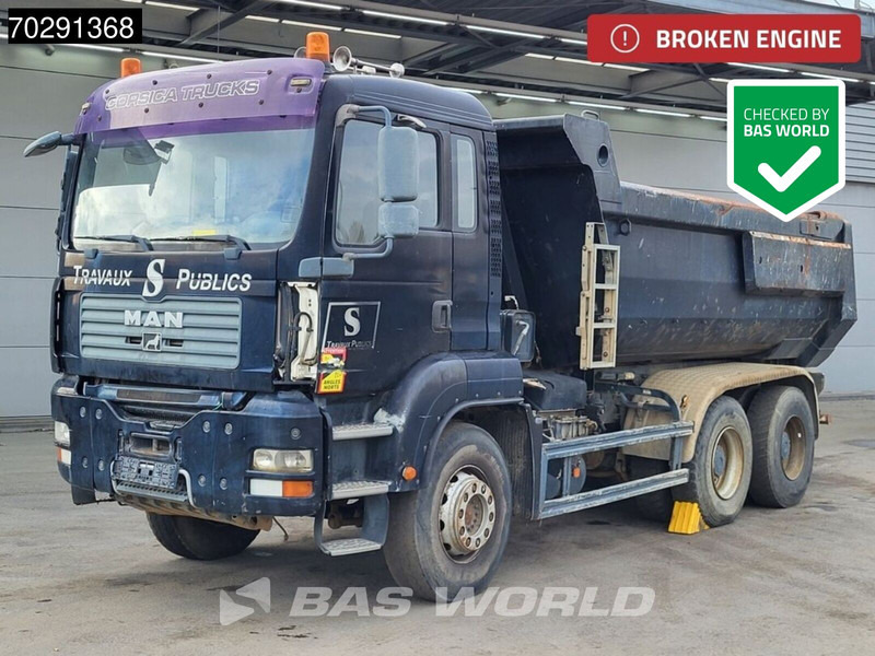 MAN TGA 33.360 6X4 BROKEN ENGINE 13m3 Meiller tipper Steel suspension Manual Euro 4 - Camião basculante: foto 1 MAN TGA 33.360 6X4 BROKEN ENGINE 13m3 Meiller tipper Steel suspension Manual Euro 4 - Camião basculante: foto 1