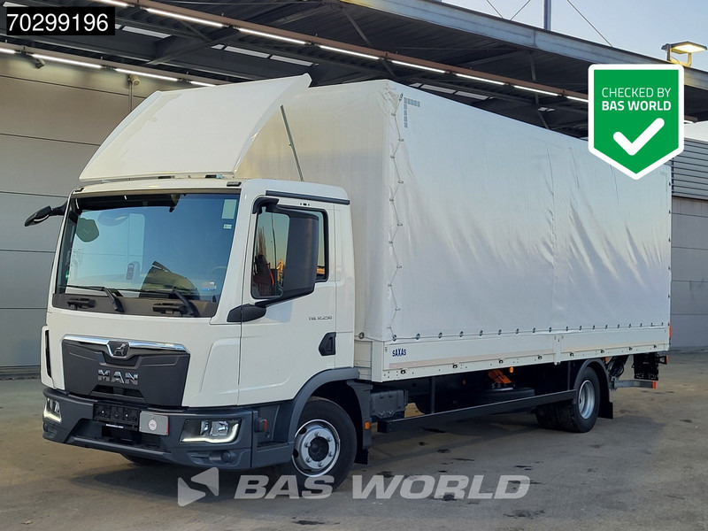 MAN TGL 12.250 4X2 LIKE NEW! 12tonner Curtainsider 1500kg Ladebordwand Euro 6 - Camião de lona: foto 1 MAN TGL 12.250 4X2 LIKE NEW! 12tonner Curtainsider 1500kg Ladebordwand Euro 6 - Camião de lona: foto 1