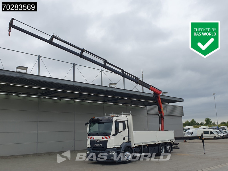 MAN TGS 26.470 6X2 Palfinger PK22002-EH Kran Crane Liftachse Navi Euro 6 - Camião de caixa aberta/ Plataforma, Camião grua: foto 1 MAN TGS 26.470 6X2 Palfinger PK22002-EH Kran Crane Liftachse Navi Euro 6 - Camião de caixa aberta/ Plataforma, Camião grua: foto 1