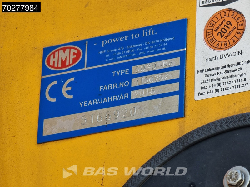 Camião de caixa aberta/ Plataforma, Camião grua MAN TGS 26.480 6X4 HMF 5020 K6 Crane Kran 6x2H4 Hydrodrive Euro 6: foto 14 Camião de caixa aberta/ Plataforma, Camião grua MAN TGS 26.480 6X4 HMF 5020 K6 Crane Kran 6x2H4 Hydrodrive Euro 6: foto 14