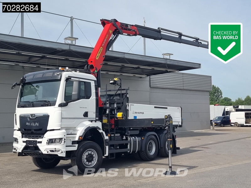 MAN TGS 28.520 6X4 Palfinger PK24001 SLD 5 Kran 2-way tipper Retarder Big-Axle Liftachse Euro 6 - Camião basculante, Camião grua: foto 1 MAN TGS 28.520 6X4 Palfinger PK24001 SLD 5 Kran 2-way tipper Retarder Big-Axle Liftachse Euro 6 - Camião basculante, Camião grua: foto 1