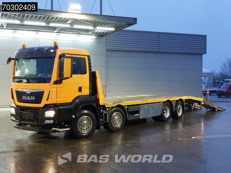 MAN TGS 35.400 8X2 Machine transporter Hydraulic Ramps Winch Lift+Steering Axle Euro 6 - Camião transporte de veículos: foto 2 MAN TGS 35.400 8X2 Machine transporter Hydraulic Ramps Winch Lift+Steering Axle Euro 6 - Camião transporte de veículos: foto 2