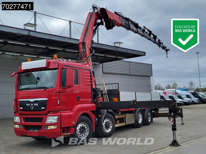 MAN TGS 35.480 8X4 Fassi F800BXP.28 Kran Crane Hydrodrive Lift-Lenkachse Euro 4 - Camião de caixa aberta/ Plataforma, Camião grua: foto 1 MAN TGS 35.480 8X4 Fassi F800BXP.28 Kran Crane Hydrodrive Lift-Lenkachse Euro 4 - Camião de caixa aberta/ Plataforma, Camião grua: foto 1
