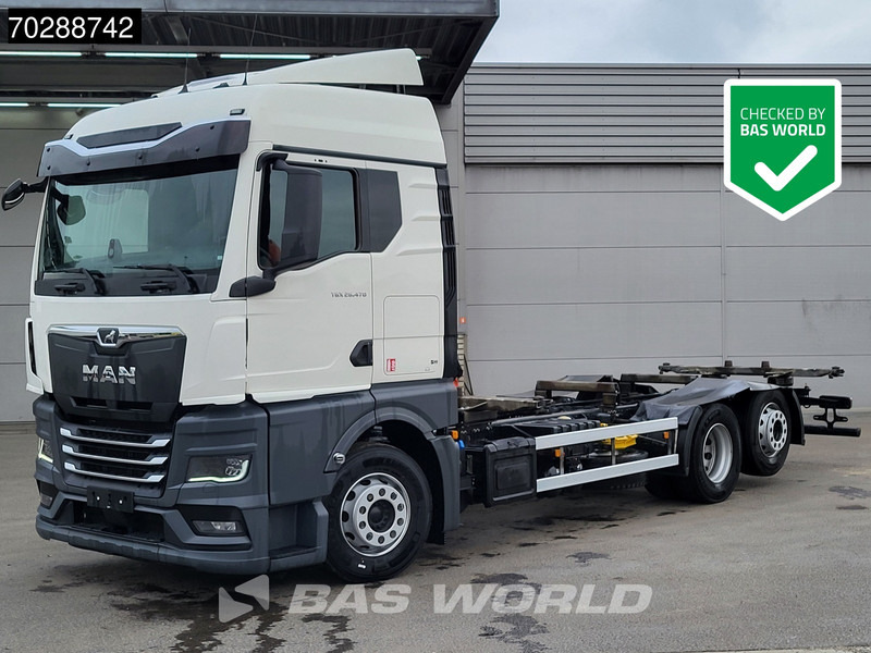 MAN TGX 26.470 6X2 Retarder BDF Standairco Lift-Axle Automatic LED Euro 6 - Camião transportador de contêineres/ Caixa móvel: foto 1 MAN TGX 26.470 6X2 Retarder BDF Standairco Lift-Axle Automatic LED Euro 6 - Camião transportador de contêineres/ Caixa móvel: foto 1