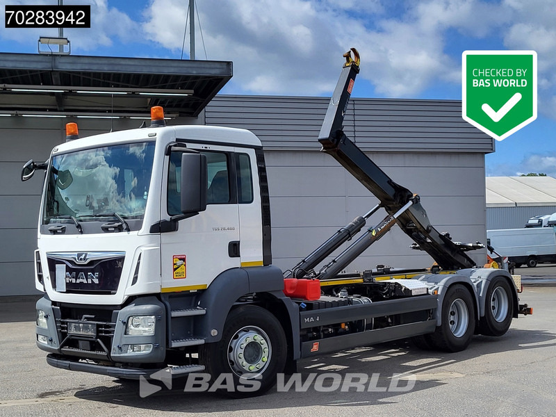 MAN TGX 28.460 6X2 20tons Marrel hooklift Lift axle Automatic Euro 6 - Camião polibenne: foto 1 MAN TGX 28.460 6X2 20tons Marrel hooklift Lift axle Automatic Euro 6 - Camião polibenne: foto 1