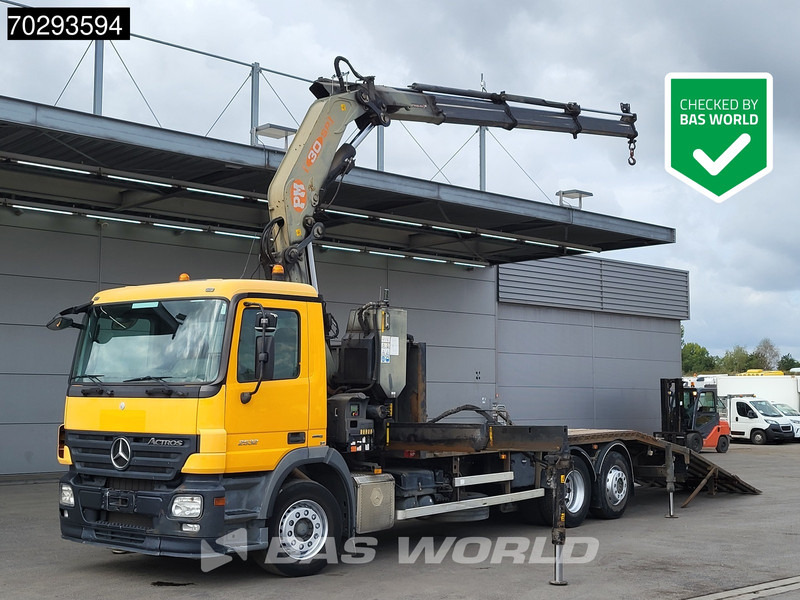 Mercedes-Benz Actros 2532 6X2 PM 30 T/M Crane Kran Remote Lift+Steering Axle 3-Pedals - Camião de caixa aberta/ Plataforma, Camião grua: foto 1 Mercedes-Benz Actros 2532 6X2 PM 30 T/M Crane Kran Remote Lift+Steering Axle 3-Pedals - Camião de caixa aberta/ Plataforma, Camião grua: foto 1