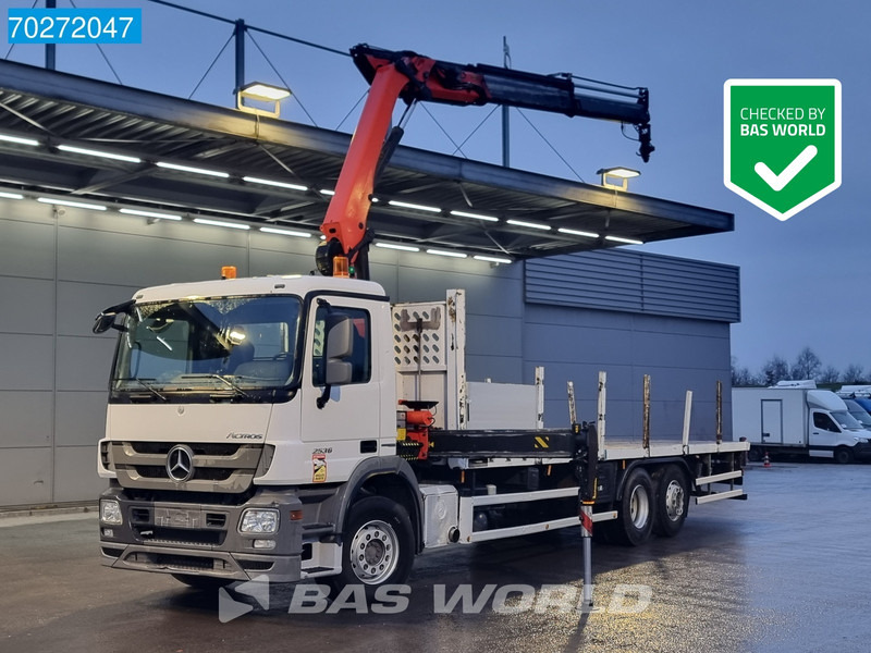 Mercedes-Benz Actros 2536 6X2 Palfinger PK14002-EH A Remote Lift+Lenkachse EEV - Camião de caixa aberta/ Plataforma, Camião grua: foto 1 Mercedes-Benz Actros 2536 6X2 Palfinger PK14002-EH A Remote Lift+Lenkachse EEV - Camião de caixa aberta/ Plataforma, Camião grua: foto 1