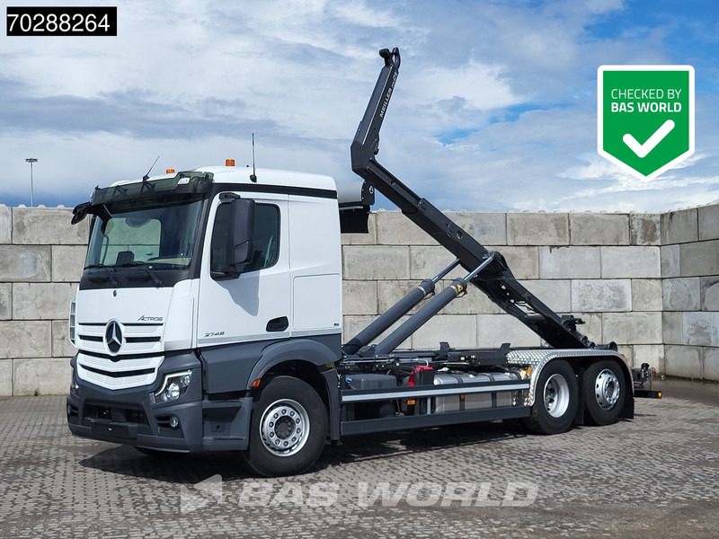 Mercedes-Benz Actros 2745 6X2 NEW! Meiller RS21-70 Hooklift Retarder Lift+Steering Axle PPC Navi - Camião polibenne: foto 1 Mercedes-Benz Actros 2745 6X2 NEW! Meiller RS21-70 Hooklift Retarder Lift+Steering Axle PPC Navi - Camião polibenne: foto 1