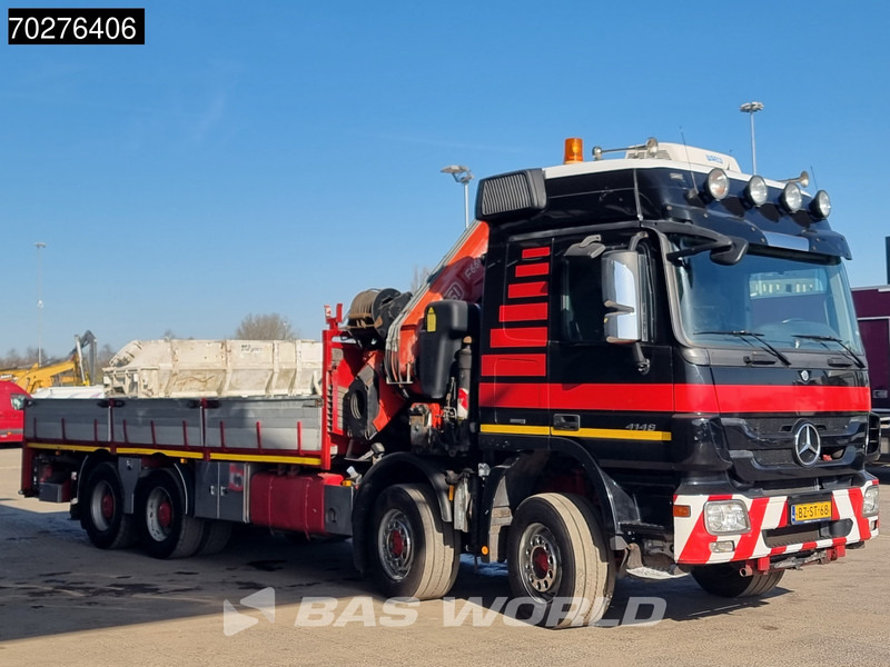 Camião de caixa aberta/ Plataforma, Camião grua Mercedes-Benz Actros 4146 8X4 FASSI F600AXP.26 Crane Kran NL-Truck Euro 5: foto 18