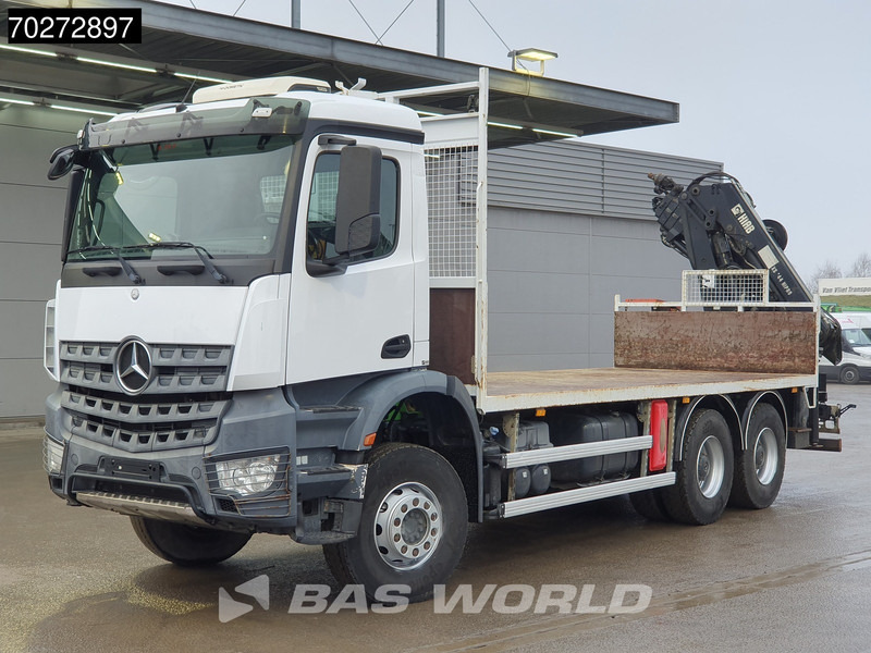 Camião de caixa aberta/ Plataforma, Camião grua Mercedes-Benz Arocs 2636 6X4 Hiab 144 E-3 Hipro Kran Crane Remote Full Steel Euro 6: foto 10