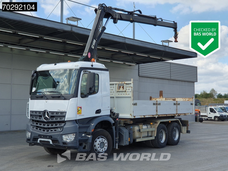 Mercedes-Benz Arocs 2636 Arocs 6X4 8m3 Forez Bennes Tipper HIAB 144 B-2 Hiduo Crane Steelsuspension Automatic Euro 6 - Camião basculante, Camião grua: foto 1 Mercedes-Benz Arocs 2636 Arocs 6X4 8m3 Forez Bennes Tipper HIAB 144 B-2 Hiduo Crane Steelsuspension Automatic Euro 6 - Camião basculante, Camião grua: foto 1