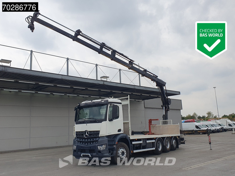 Mercedes-Benz Arocs 3240 8X4 HIAB 211E-6 HIPRO Big-Axle Lift+Steering Navi Euro 6 - Camião de caixa aberta/ Plataforma, Camião grua: foto 1 Mercedes-Benz Arocs 3240 8X4 HIAB 211E-6 HIPRO Big-Axle Lift+Steering Navi Euro 6 - Camião de caixa aberta/ Plataforma, Camião grua: foto 1