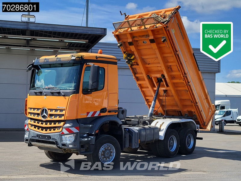 Mercedes-Benz Arocs 3345 6X6 11m3 Meiller Mixer Steelsuspension Big-Axle Euro 6 - Camião basculante: foto 1 Mercedes-Benz Arocs 3345 6X6 11m3 Meiller Mixer Steelsuspension Big-Axle Euro 6 - Camião basculante: foto 1