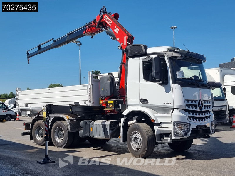 Mercedes-Benz Arocs 3348 6X4 Fassi F255A2.24 Kran Crane 9m3 3-Sided Tipper Big-Axle Euro 6 - Camião basculante, Camião grua: foto 3 Mercedes-Benz Arocs 3348 6X4 Fassi F255A2.24 Kran Crane 9m3 3-Sided Tipper Big-Axle Euro 6 - Camião basculante, Camião grua: foto 3