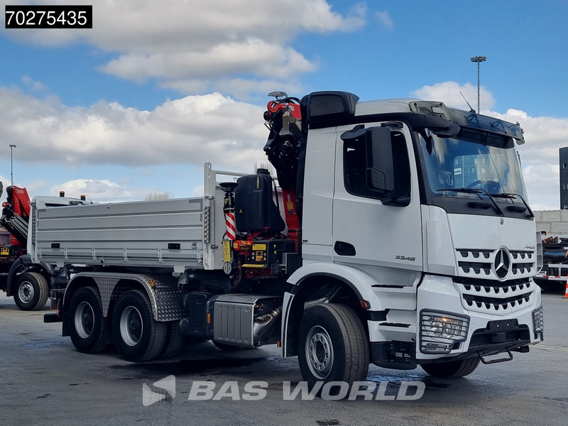 Mercedes-Benz Arocs 3348 6X4 Fassi F255A2.24 Kran Crane 9m3 3-Sided Tipper Big-Axle Euro 6 - Camião basculante, Camião grua: foto 3 Mercedes-Benz Arocs 3348 6X4 Fassi F255A2.24 Kran Crane 9m3 3-Sided Tipper Big-Axle Euro 6 - Camião basculante, Camião grua: foto 3