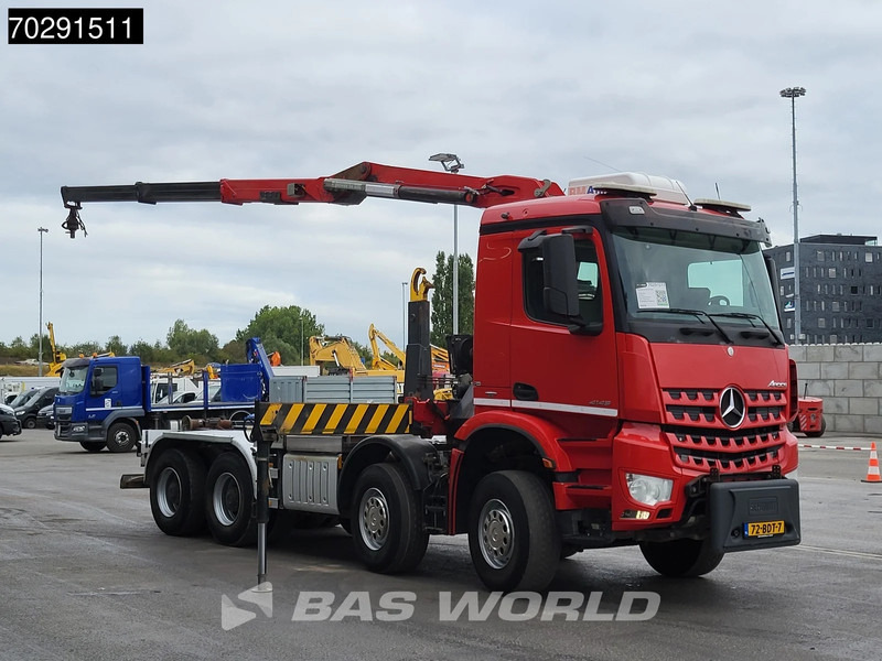 Mercedes-Benz Arocs 4145 8X4 NL-Truck HMF RCL 5300 Crane Hyva 26-51-S Hooklift Steelsuspension Big-Axle Automatic Euro 6 - Camião polibenne, Camião grua: foto 5 Mercedes-Benz Arocs 4145 8X4 NL-Truck HMF RCL 5300 Crane Hyva 26-51-S Hooklift Steelsuspension Big-Axle Automatic Euro 6 - Camião polibenne, Camião grua: foto 5