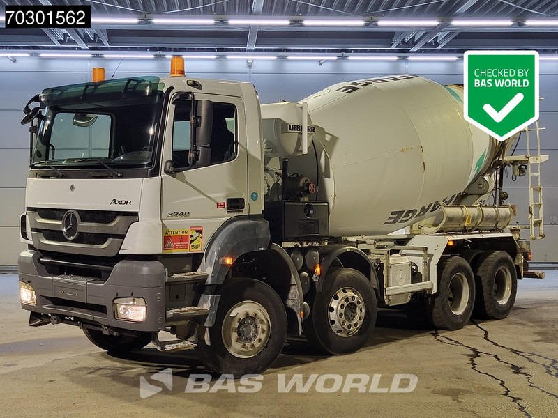 Mercedes-Benz Axor 3240 8X4 9m3 Liebherr mixer Steel suspension Manual Euro 5 - Camião betoneira: foto 1 Mercedes-Benz Axor 3240 8X4 9m3 Liebherr mixer Steel suspension Manual Euro 5 - Camião betoneira: foto 1