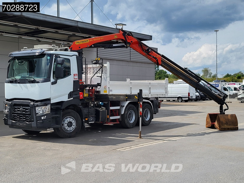 Renault C 380 6X4 Palfinger PK18002-EH-B Crane Kran 8m3 Tipper Big-Axle Euro 6 - Camião basculante, Camião grua: foto 3 Renault C 380 6X4 Palfinger PK18002-EH-B Crane Kran 8m3 Tipper Big-Axle Euro 6 - Camião basculante, Camião grua: foto 3