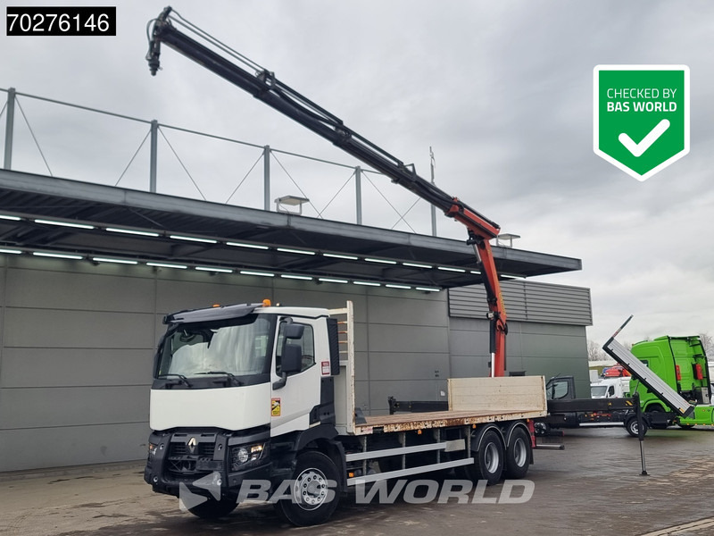 Renault C 380 6X4 Palfinger PK18002-EH C Remote Retarder Euro 6 - Camião de caixa aberta/ Plataforma, Camião grua: foto 1 Renault C 380 6X4 Palfinger PK18002-EH C Remote Retarder Euro 6 - Camião de caixa aberta/ Plataforma, Camião grua: foto 1