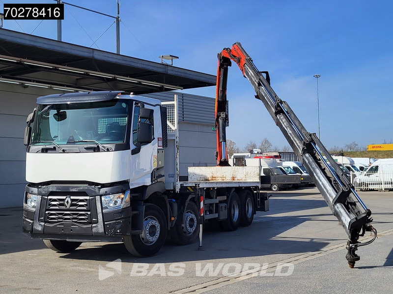 Renault C 430 8X4 Palfinger PK33002EH Euro 6 Big Axle - Camião de caixa aberta/ Plataforma, Camião grua: foto 1 Renault C 430 8X4 Palfinger PK33002EH Euro 6 Big Axle - Camião de caixa aberta/ Plataforma, Camião grua: foto 1