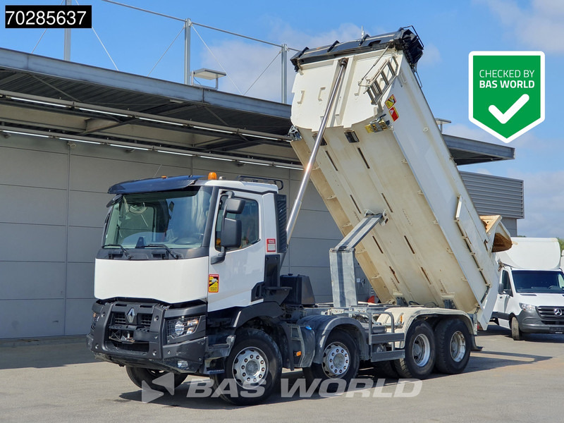 Camião basculante Renault C 460 8X4 17m3 Meiller Tipper Steelsuspension Automatic BigAxle Euro 6: foto 1