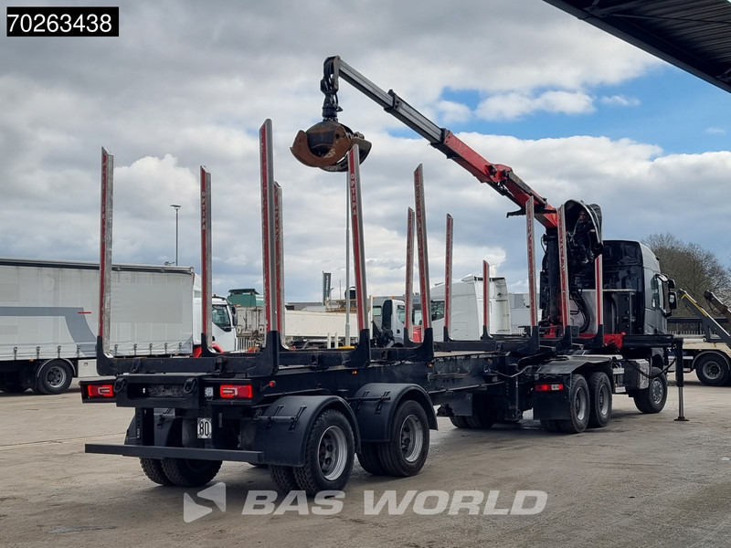 Renault K 520 6X6 Holz Kran Palfinger Q180Z96 6x6 Big-Axle Steelsuspension - Camião de transporte de madeira, Camião grua: foto 3 Renault K 520 6X6 Holz Kran Palfinger Q180Z96 6x6 Big-Axle Steelsuspension - Camião de transporte de madeira, Camião grua: foto 3