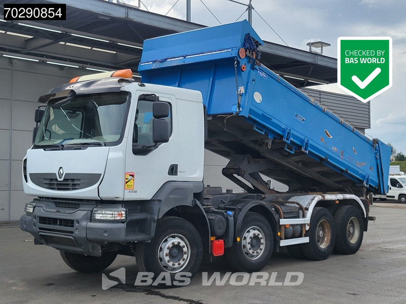 Renault Kerax 430 8X4 15m3 Forez Bennes Tipper 3-sides Steelsuspension Big-Axle Automatic Euro 5 - Camião basculante: foto 1 Renault Kerax 430 8X4 15m3 Forez Bennes Tipper 3-sides Steelsuspension Big-Axle Automatic Euro 5 - Camião basculante: foto 1