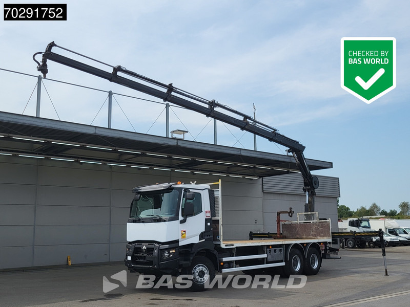 Renault Premium 380 6X4 HIAB X-HIDUO 188 E-5 Crane Steelsuspension Big-Axle Automatic Euro 6 - Camião de caixa aberta/ Plataforma, Camião grua: foto 1 Renault Premium 380 6X4 HIAB X-HIDUO 188 E-5 Crane Steelsuspension Big-Axle Automatic Euro 6 - Camião de caixa aberta/ Plataforma, Camião grua: foto 1