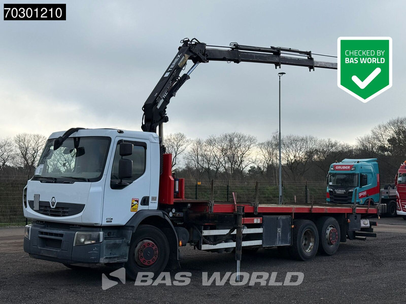 Renault Premium 410 6X2 Terex 120.2E - A3L Kran Crane Lift-Axle Manual Euro 5 - Camião de caixa aberta/ Plataforma, Camião grua: foto 1 Renault Premium 410 6X2 Terex 120.2E - A3L Kran Crane Lift-Axle Manual Euro 5 - Camião de caixa aberta/ Plataforma, Camião grua: foto 1