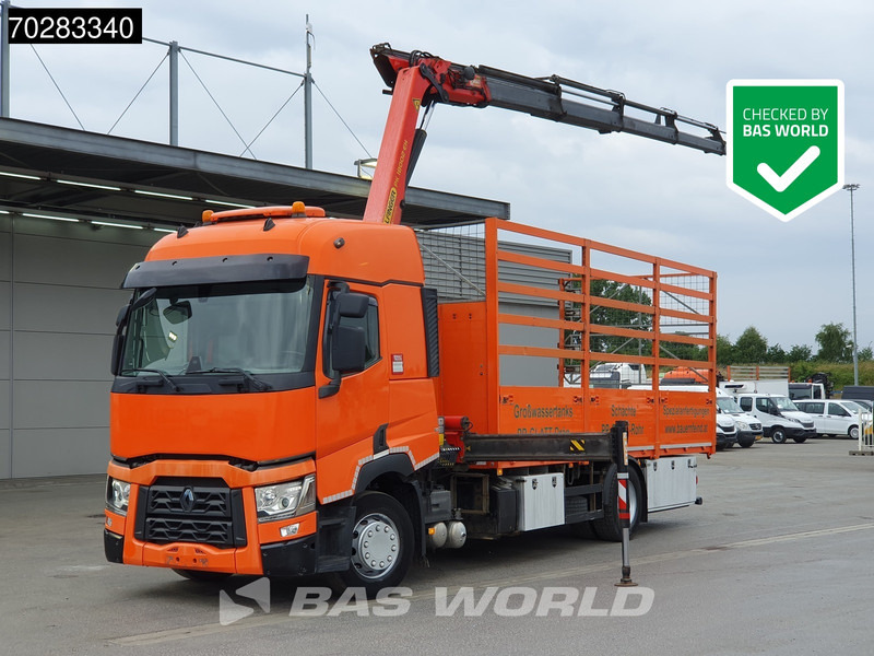 Renault T 380 4X2 Palfinger PK18002-EH Kran Crane Retarder Standklima Euro 6 - Camião de caixa aberta/ Plataforma, Camião grua: foto 1 Renault T 380 4X2 Palfinger PK18002-EH Kran Crane Retarder Standklima Euro 6 - Camião de caixa aberta/ Plataforma, Camião grua: foto 1