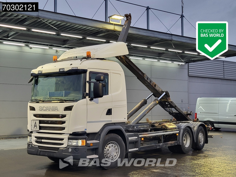 Scania G410 6X2 20tons Meiller containersystem Lift+steering Axle Retarder Euro 6 - Camião polibenne: foto 1 Scania G410 6X2 20tons Meiller containersystem Lift+steering Axle Retarder Euro 6 - Camião polibenne: foto 1