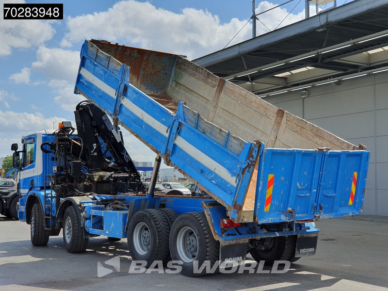 Camião basculante, Camião grua Scania G420 8X4 15m3 tipper Hiab 144 Crane Steelsuspension Manual Big-Axle Euro 3: foto 9